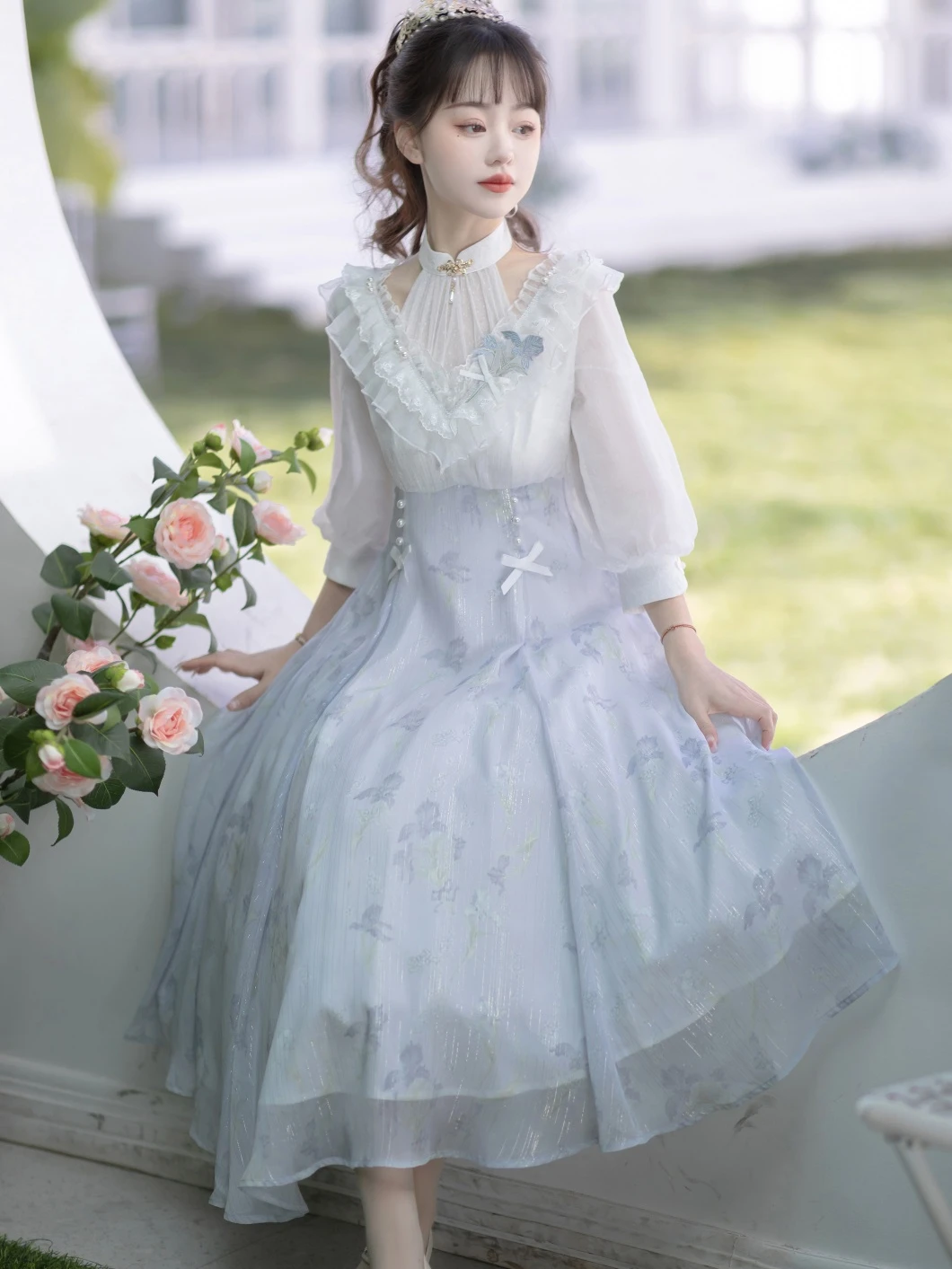 Original Iris Dream Op Lolita Everyday Girl Elegant Retro Big Swing Cla Series Lolita Dress Spring/summer Fairy Dress