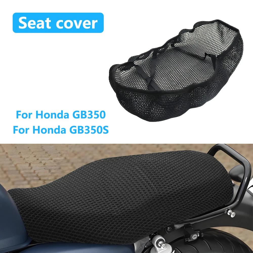 For Honda GB 350 GB350 GB350S Motorcycle Seat Cover 3D Mesh Fabric Seat Non-Slip Breathable Heat Insulation Protect Cushion