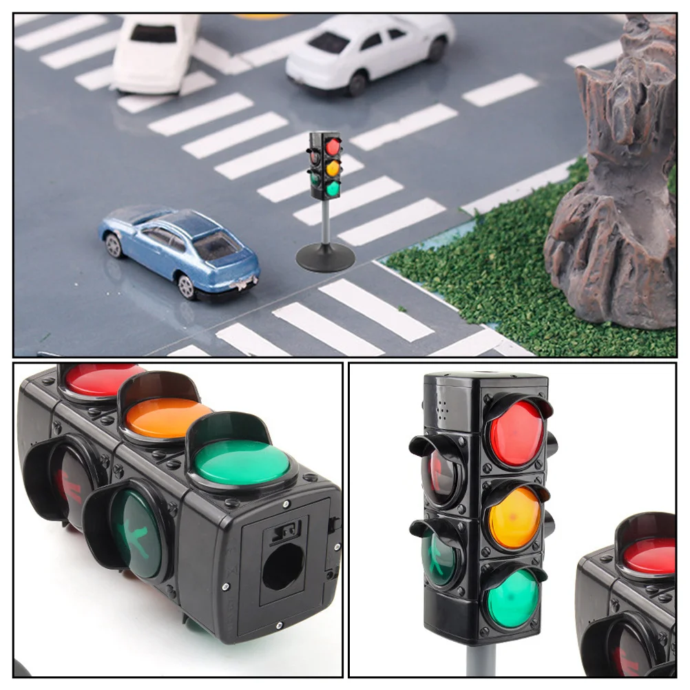 Simulated Traffic Light Kids Wooden Toys Plaything Educational Plastic Simulation Child Safety Model