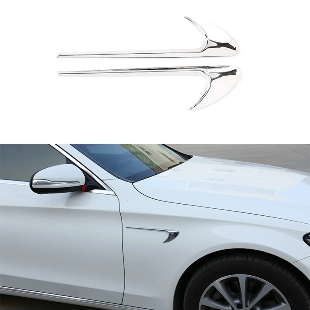 

For Mercedes Benz C E Class W205 W213 ABS Chrome Car Side Emblem Badge Cover Trim Car External Accessories