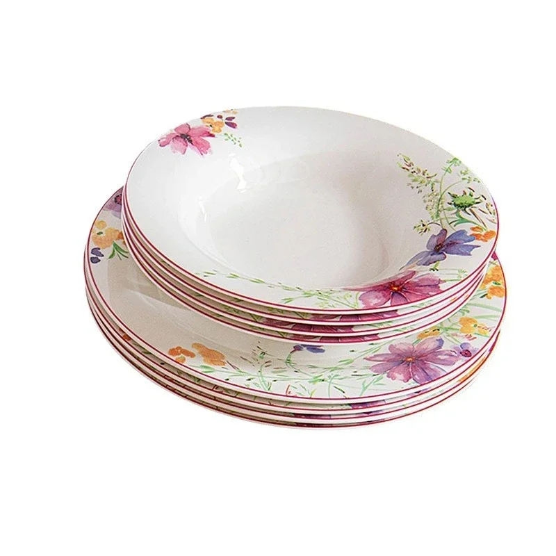 Rice bowl ceramic household purple fascination dopamine