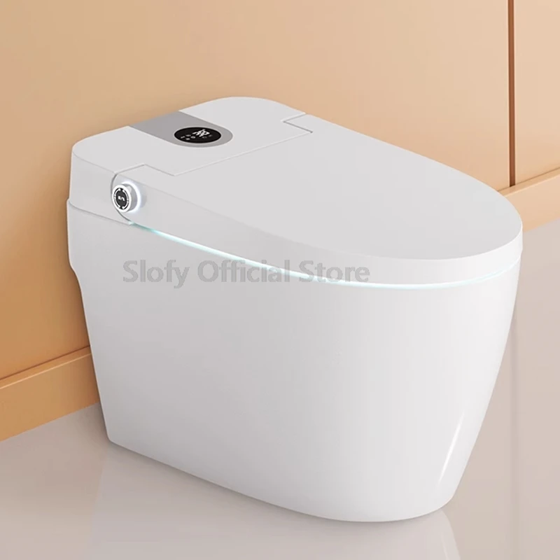 Smart Toilet with Bidet Built in One Piece Intelligent Electric Toilet Foot Sensor Auto Flush Heated Seat Warm Water Elongated