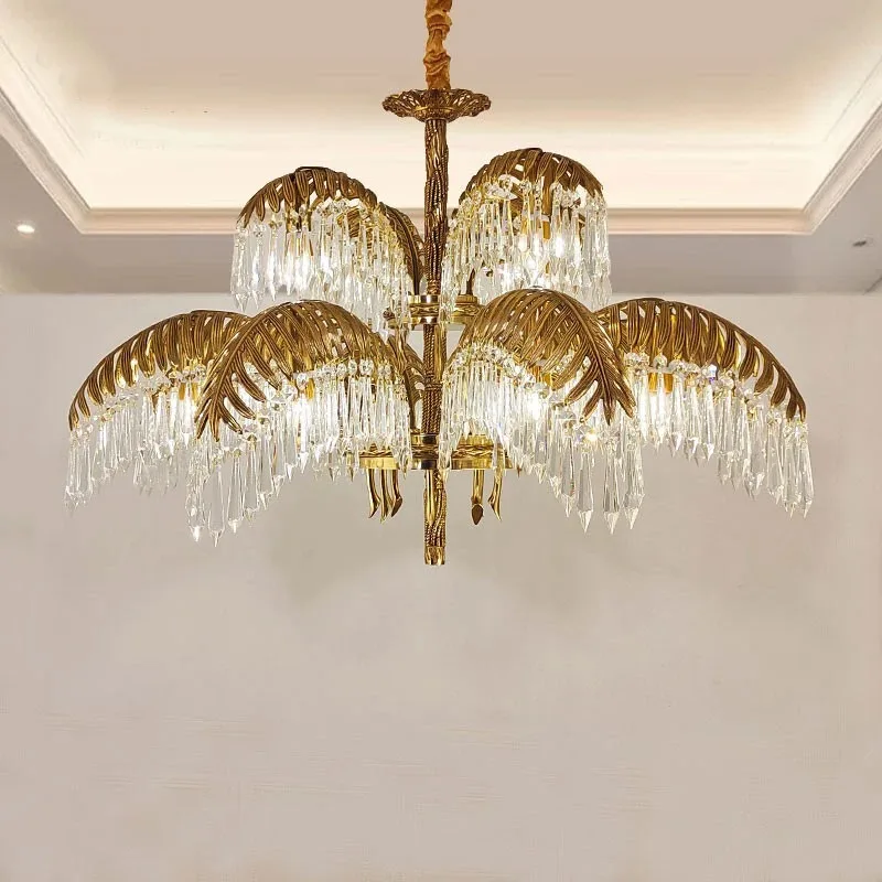 

Luxury chandelier LED crystal chandelier restaurant modern light romantic living room villa full of stars decorative lighting