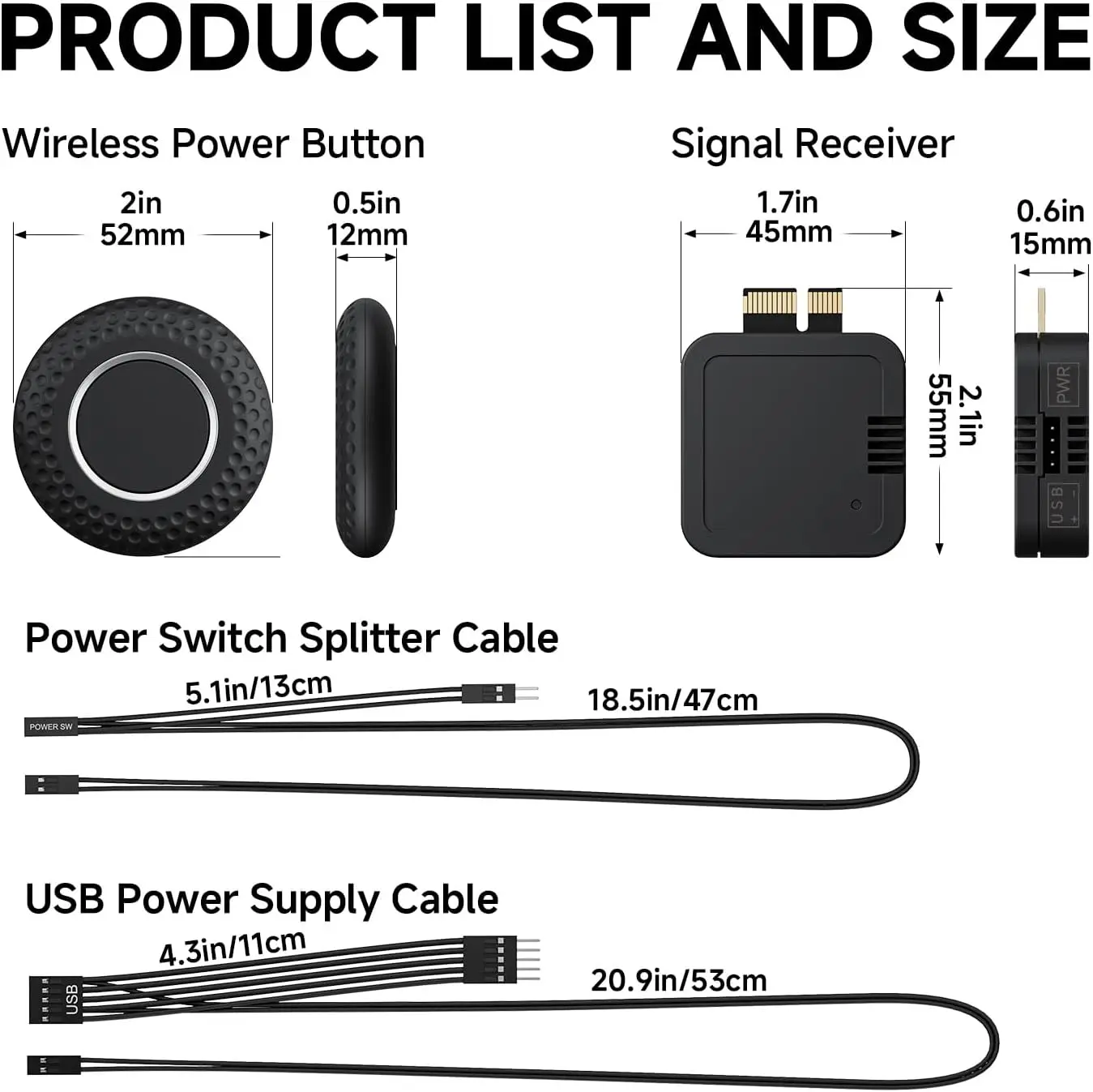 Wireless PC Power Button with PCIe Receiver description 4