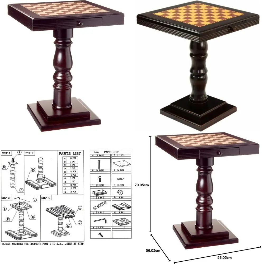 

Мебельный стол из красного дерева Frenchi, 22,58 x 22,06 x 22,06 дюйма