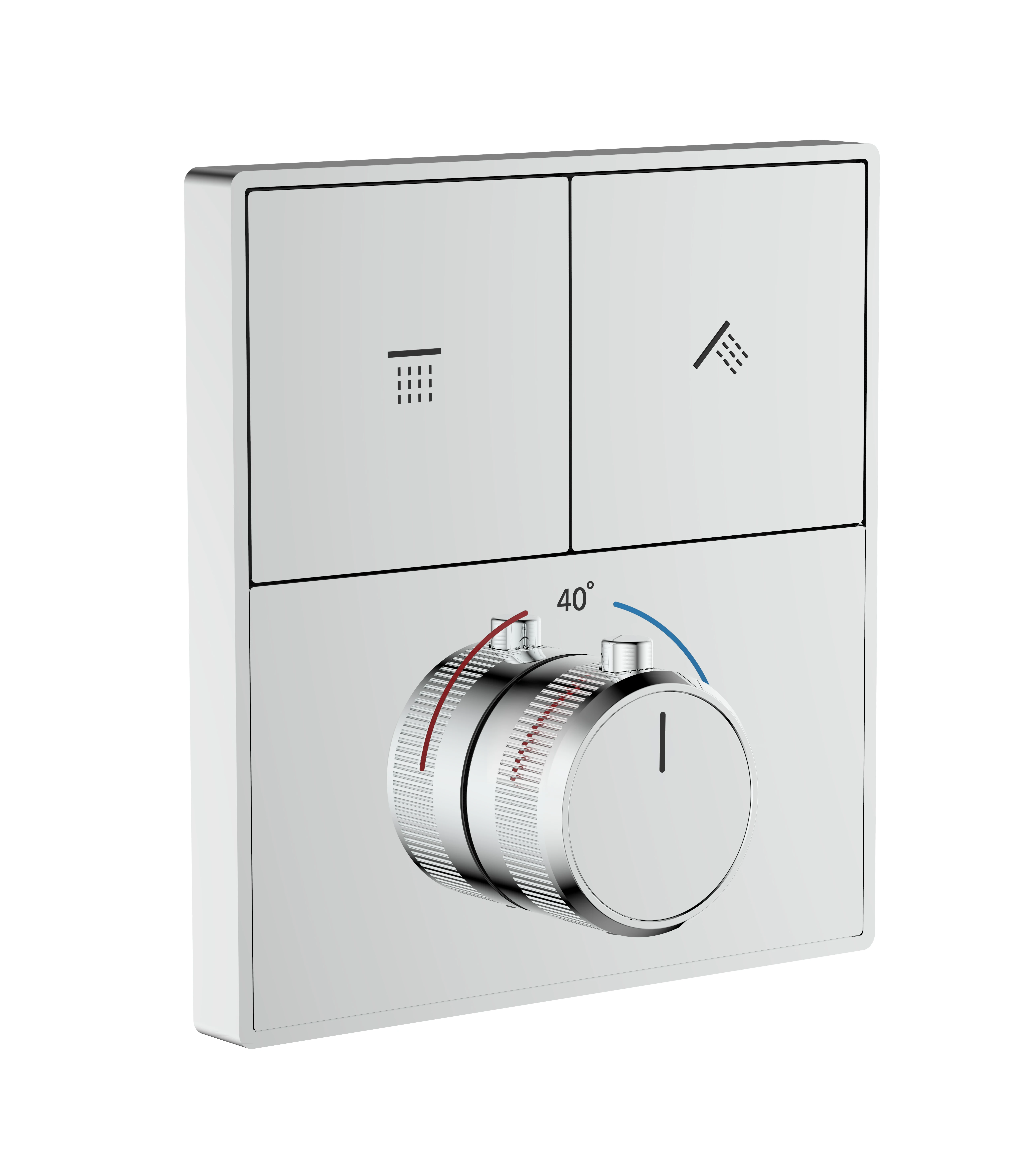 2 Way 3 Way Square Chrome In Wall Concealed Brass Thermostatic Diverter Bath&Shower Mixer Valve Faucet