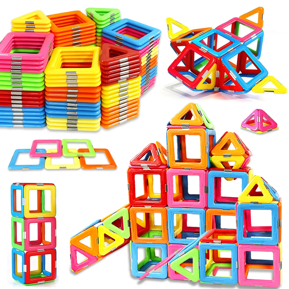 Bloques de construcción magnéticos 3D DIY juguetes magnéticos para niños juego de construcción de diseñador regalos de cumpleaños para niños juguetes 36/64/98 Uds
