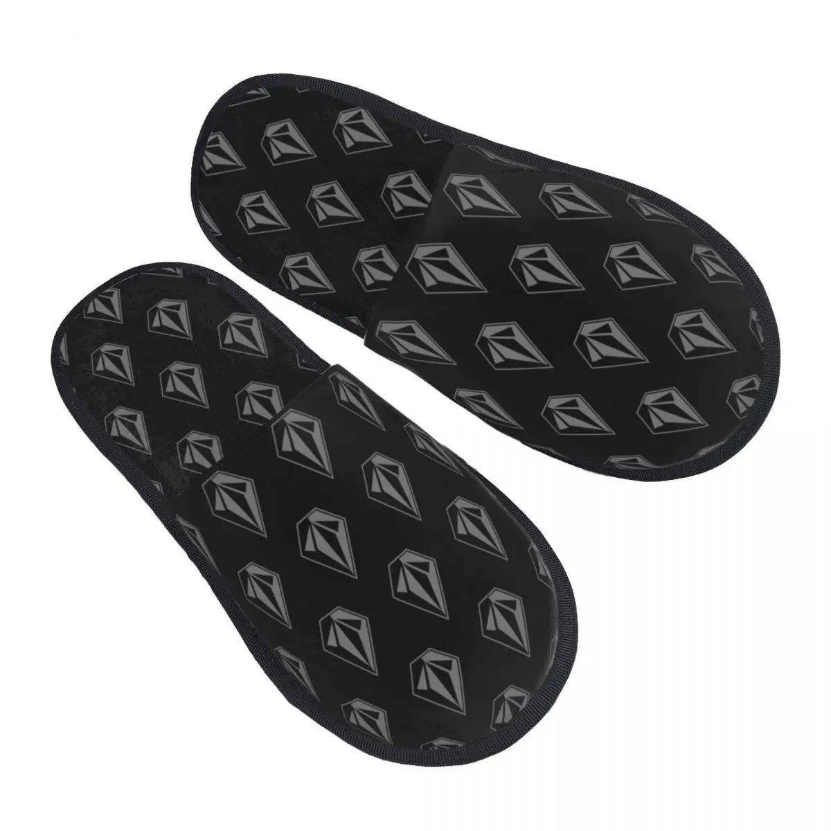 Custom Diamonds Logo House Slippers Women Comfy Memory Foam Volcoms Slip On Hotel Slipper Shoes