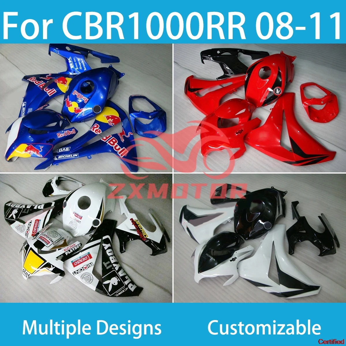 Customizable Color Motorcycle Fairing for Honda CBR1000RR 2008 2009 2010 2011 Best-Selling Injection Moulds CBR 1000 RR 08-11