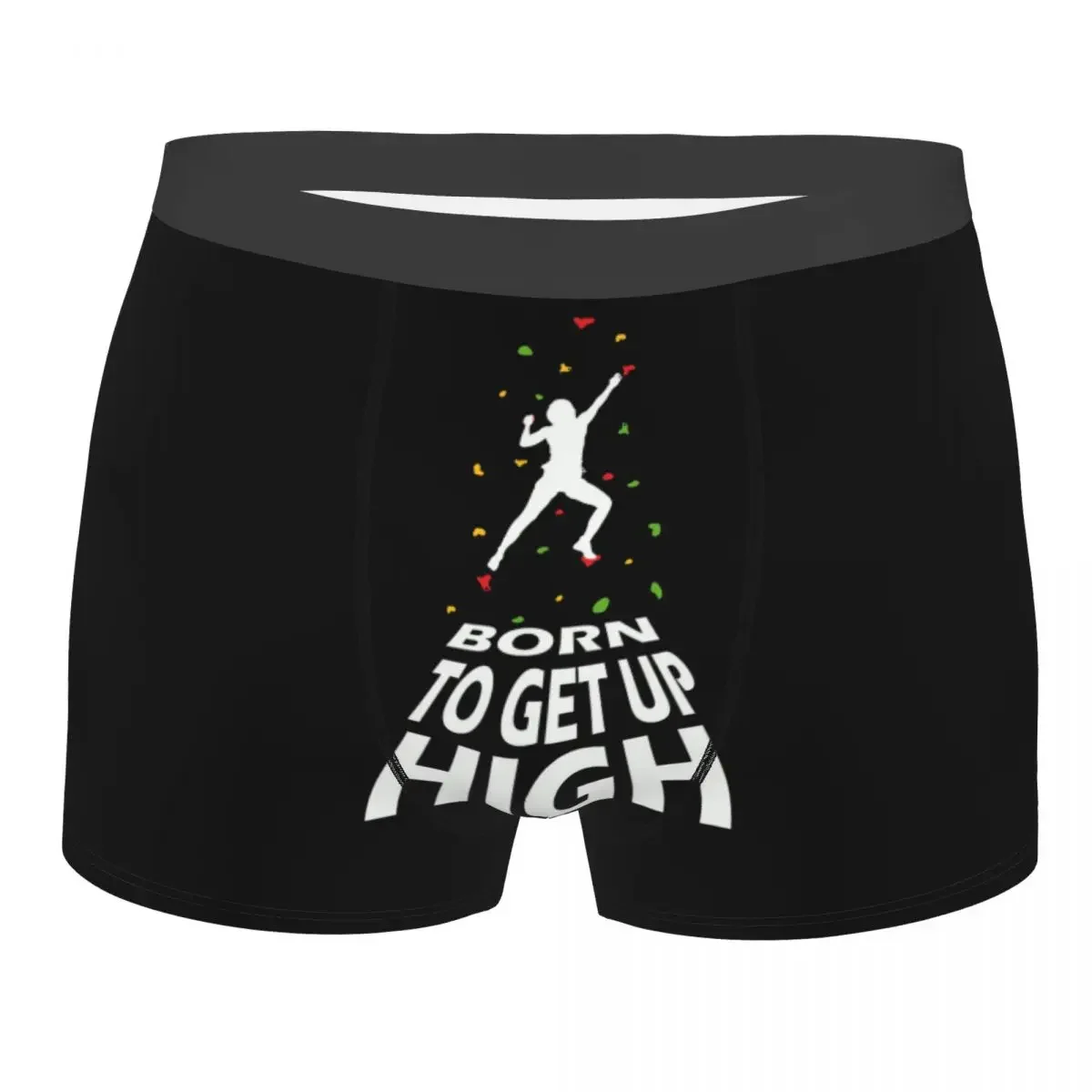 Sexy Born To Get Up High Bouldering Boxers Shorts Panties Men's Underpants Breathable Rock Climbing Briefs Underwear