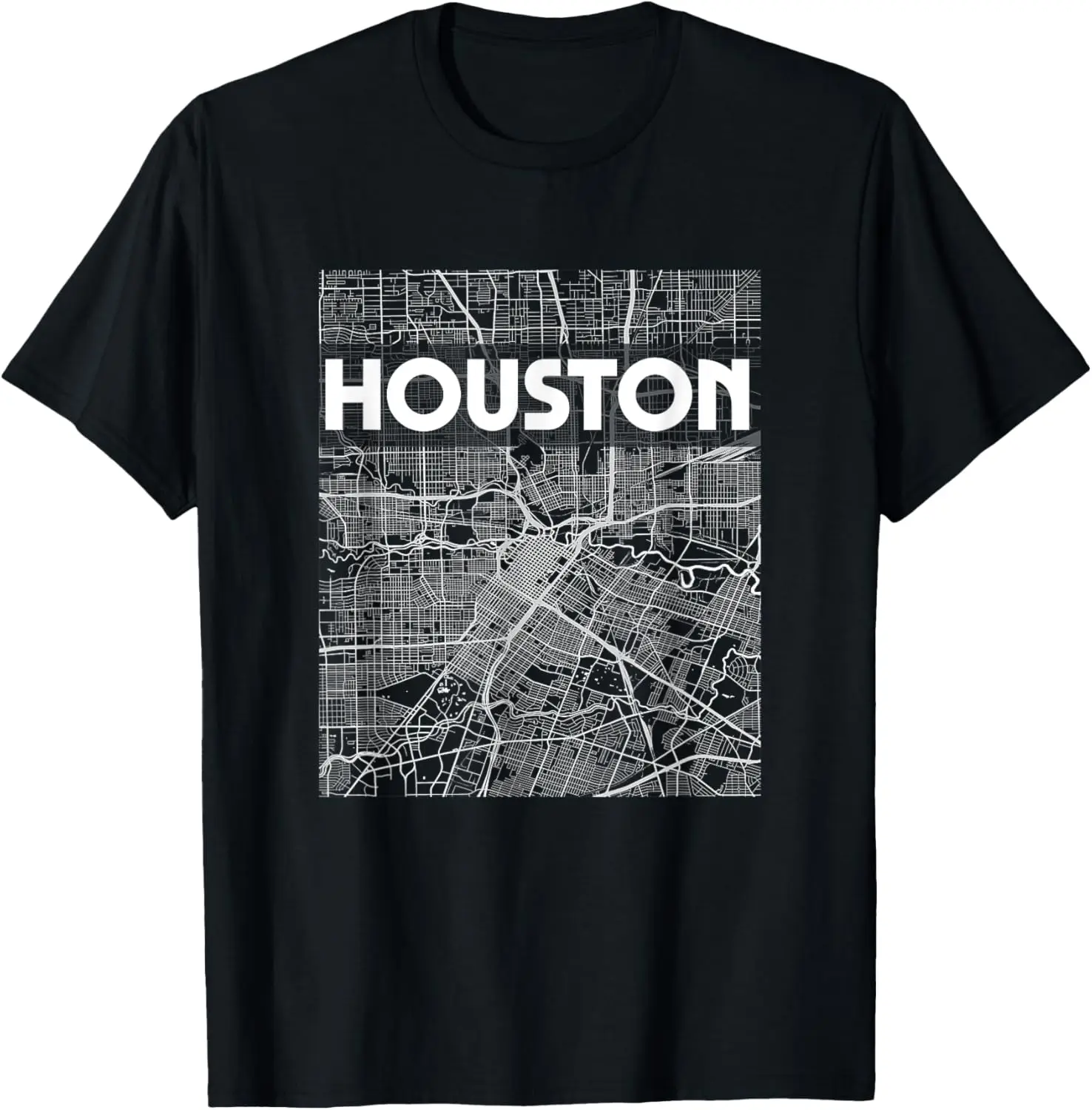 

Vintage Houston Texas H-Town City Map T-Shirt