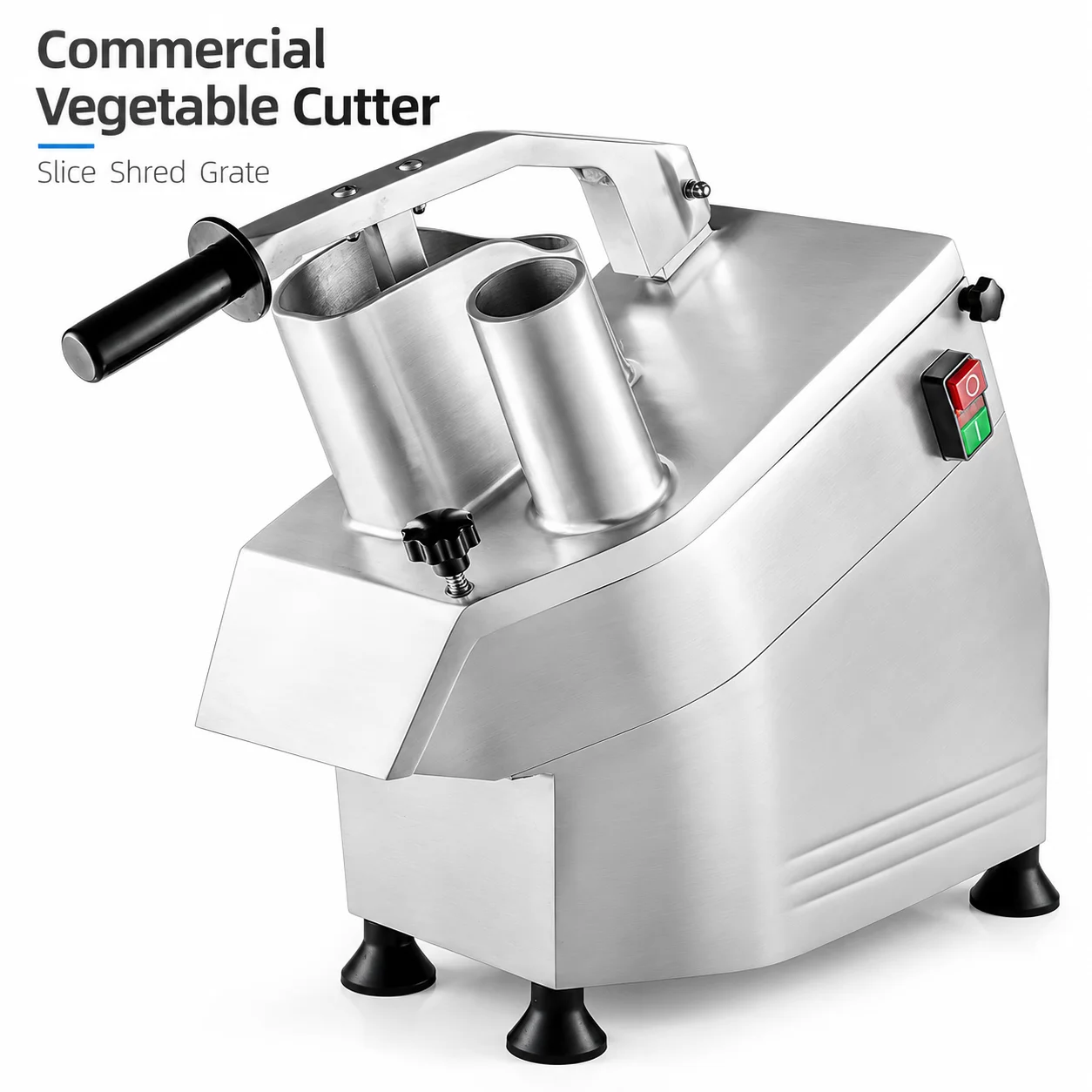 AOLIVIYA Commercial Vegetable Cutter Electric Food Slicer Shredder 550W Potato Cheese Grater Machine Stainless Steel Discs
