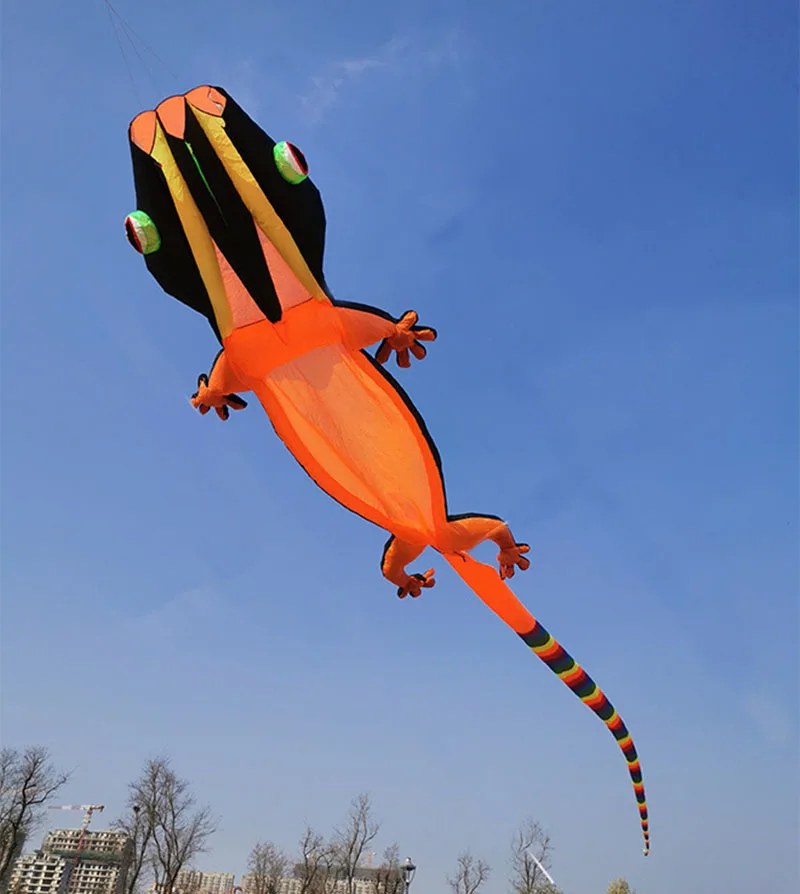 

free shipping large soft kite 14m gecko kite line animated kites flying bird inflatable kite Outdoor game profession kite eaglas