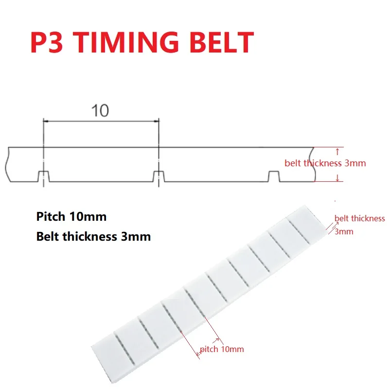 

P3 Polyurethane Transmission Conveyor Flat Belt Timing Belt Open Bucket Elevator Beltwidth 10mm/15mm/20mm/25mm/30mm/40mm/50mm