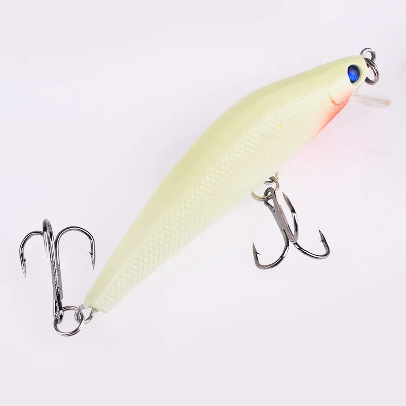 1 Pc Luminous Night Fishing Minnow Lure 8cm 8.5g Artificial Hard Baits with 6# Treble Hooks Isca for Bass Pike Carp Crankbaits