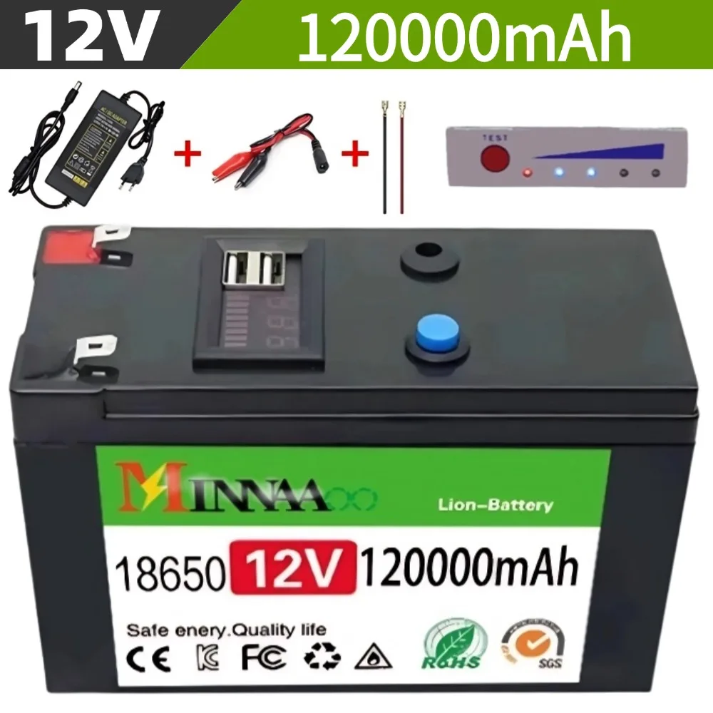 

Lithium LiFePO4 12V 120Ah Deep Cycle Iron Phosphate Battery for Solar, Fish Finder, Power Wheels, Lighting,Off-Grid Applications