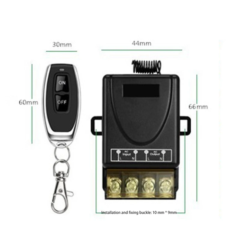 2X 433Mhz 220V 워터 펌프 원격 제어 스위치, 1Ch 30A 수신기 모듈 ON/OFF 무선 RF 송신기 LED 조명