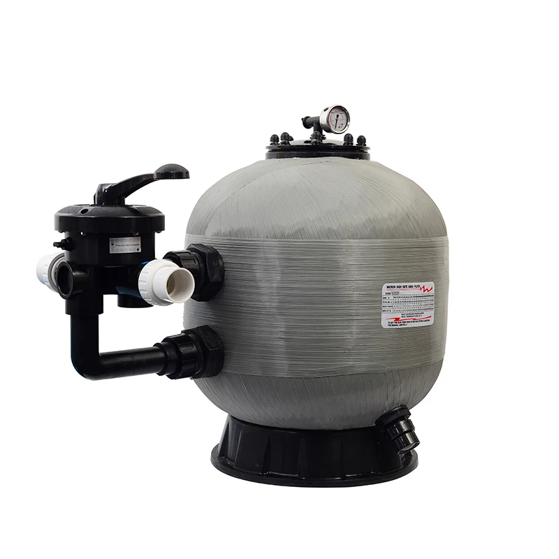 Side Mount Backyard 21Inch 530mm 1.5Inch Connection Glass Fiber Natural Sand Filter Housing Swimming Pool System Equipment Kits