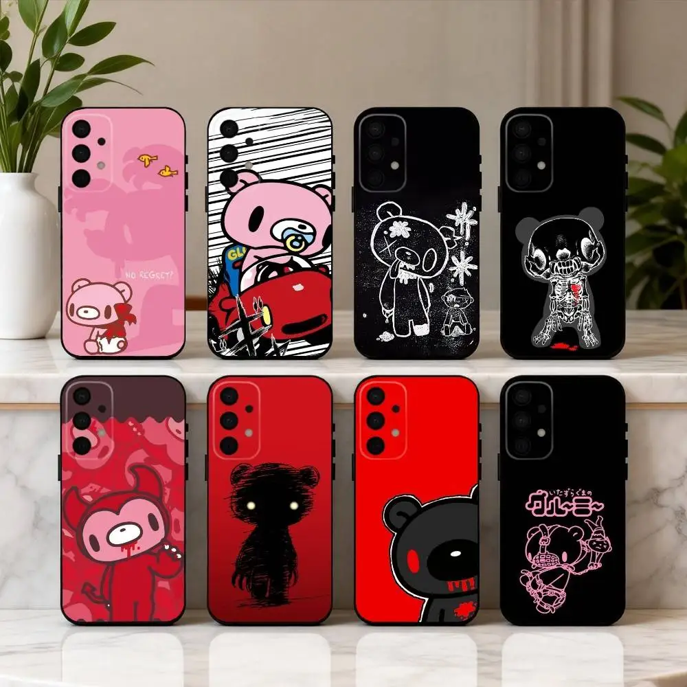 

Cartoon E-Edgy G-Gloomy B-Bear-R Phone Case For Samsung Galaxy A73,A72,A71,A70,A53,A52,A51,Others Soft Black Cover