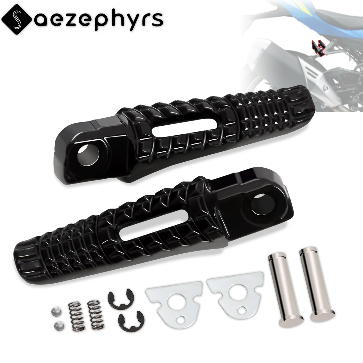 

Подножки для задних пассажиров мотоциклы для Suzuki GSX-R1000R R1000 ABS R600 R750Z S1000 S1000FZ GSX-S750Z S750 ABS SV650 ABS SV650X 2015-2024