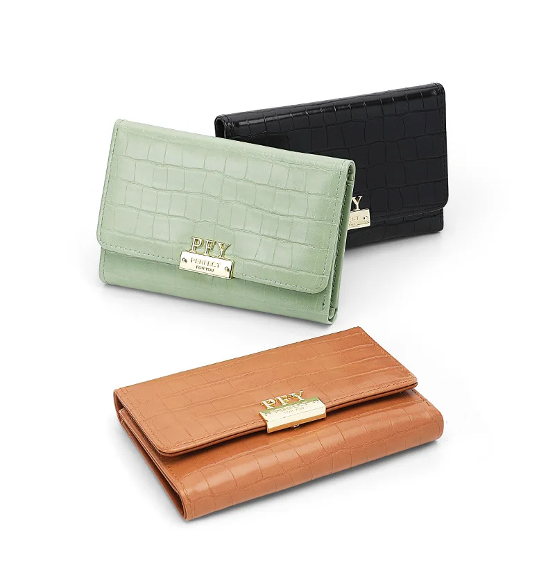 Fashion Women Bifold Wallets Ladies Short Purses Leather Card Holder Women Coin Purses