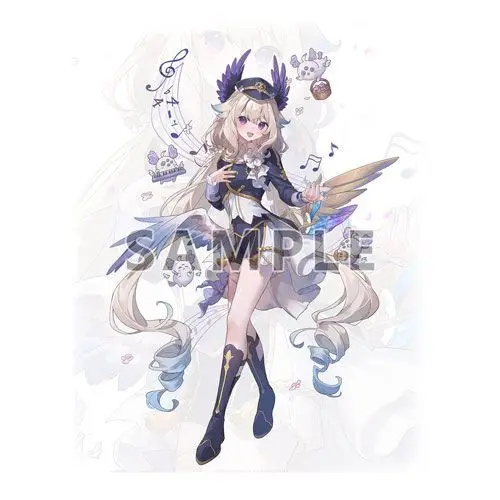 أنيمي يوتيوب NIJISANJI Enna Alouette Ethyria الاكريليك حامل عمل تمثال الملحقات جمع الشكل سطح المكتب الحلي هدية