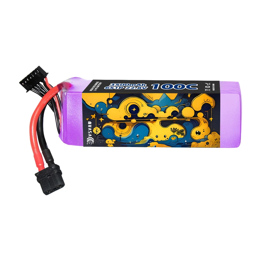 VSVAW 22.8V 6S 3500mAh 100C/200C Lipo Battery HV Movie Shooting FPV Drone Helicopter Crossover RC Vehicle Lithium Battery