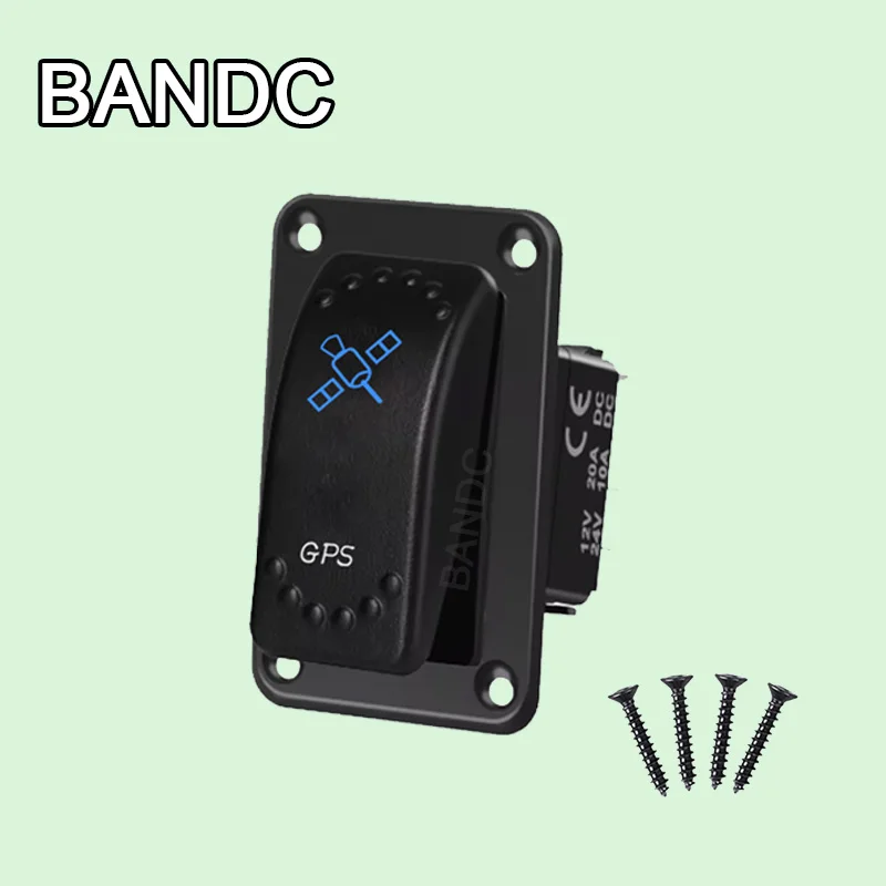 

Водонепроницаемая панель тумблера GPS | Кулисный переключатель ВКЛ-ВЫКЛ с сине-белым светодиодом | 12 В/24 В постоянного тока для UTV, лодки, автомобиля, грузовика, яхты