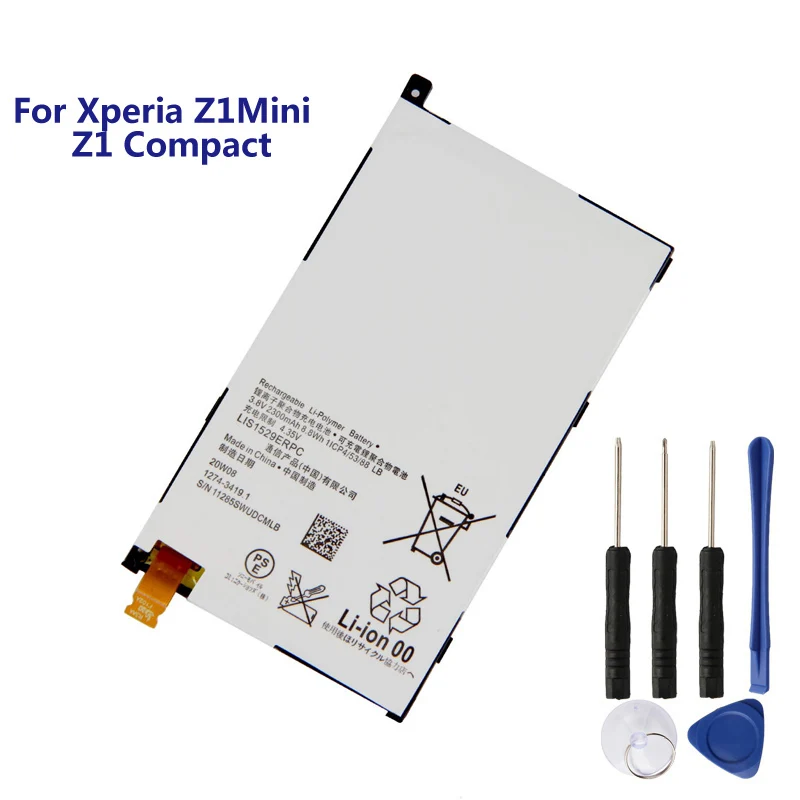 Replacement Battery For Sony D5503 M51w Xperia Z1 mini Xperia Z1 Compact LIS1529ERPC Rechargeable Battery 2300mAh