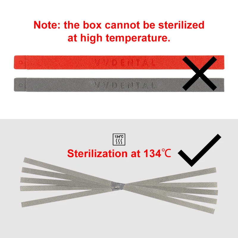 5Pcs Dental Stainless Steel Orthodontic Polishing Strip Sand Single/Double Side Alumina-Plated Sanding Surface