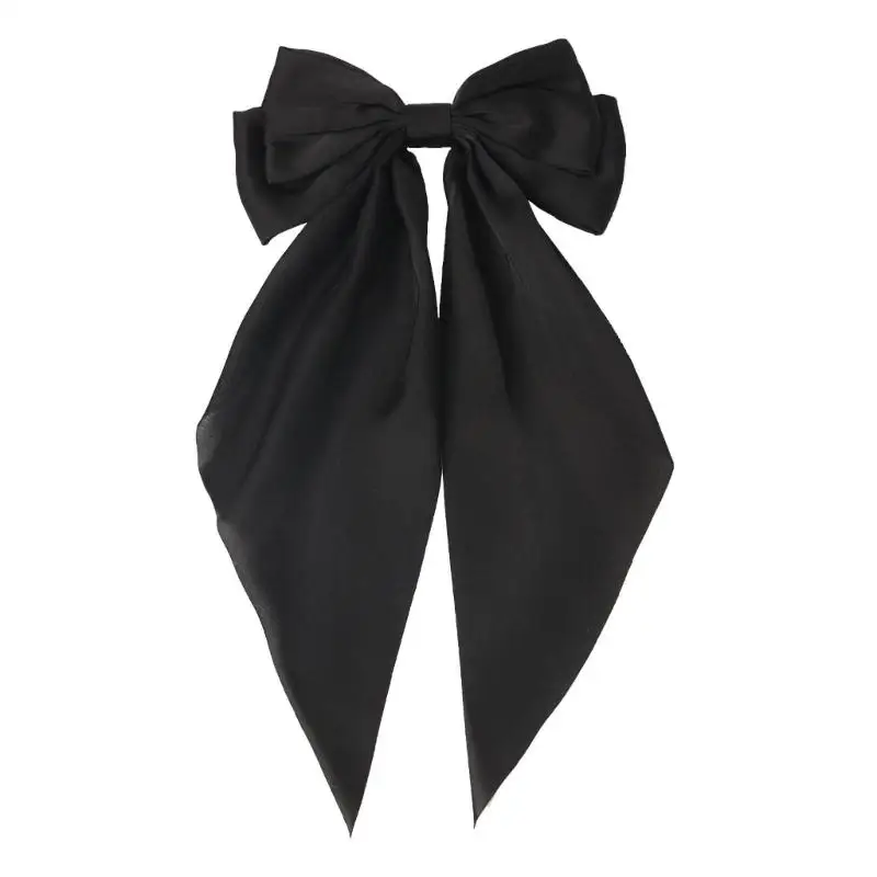 A52E Multi Color Ribbon Hair Accessories For Adults Teens Double Layer Bowknot Clip Hairpin With Sturdy Metal Base Accent