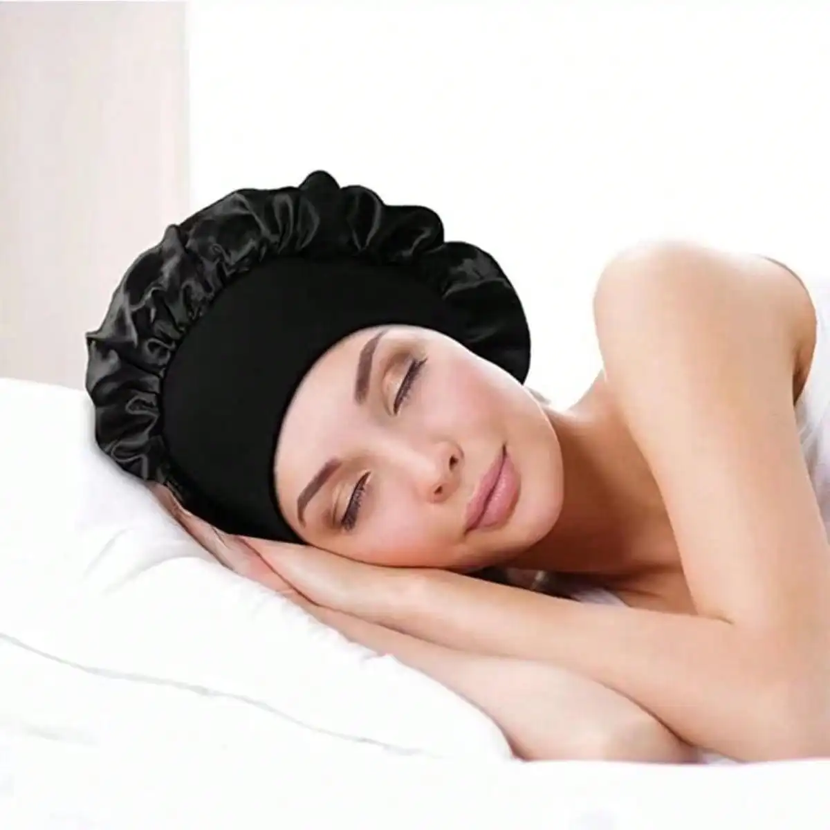 1pcs satin hat hair night women's sleep care hair comfortable shower hat women's beauty silk hat