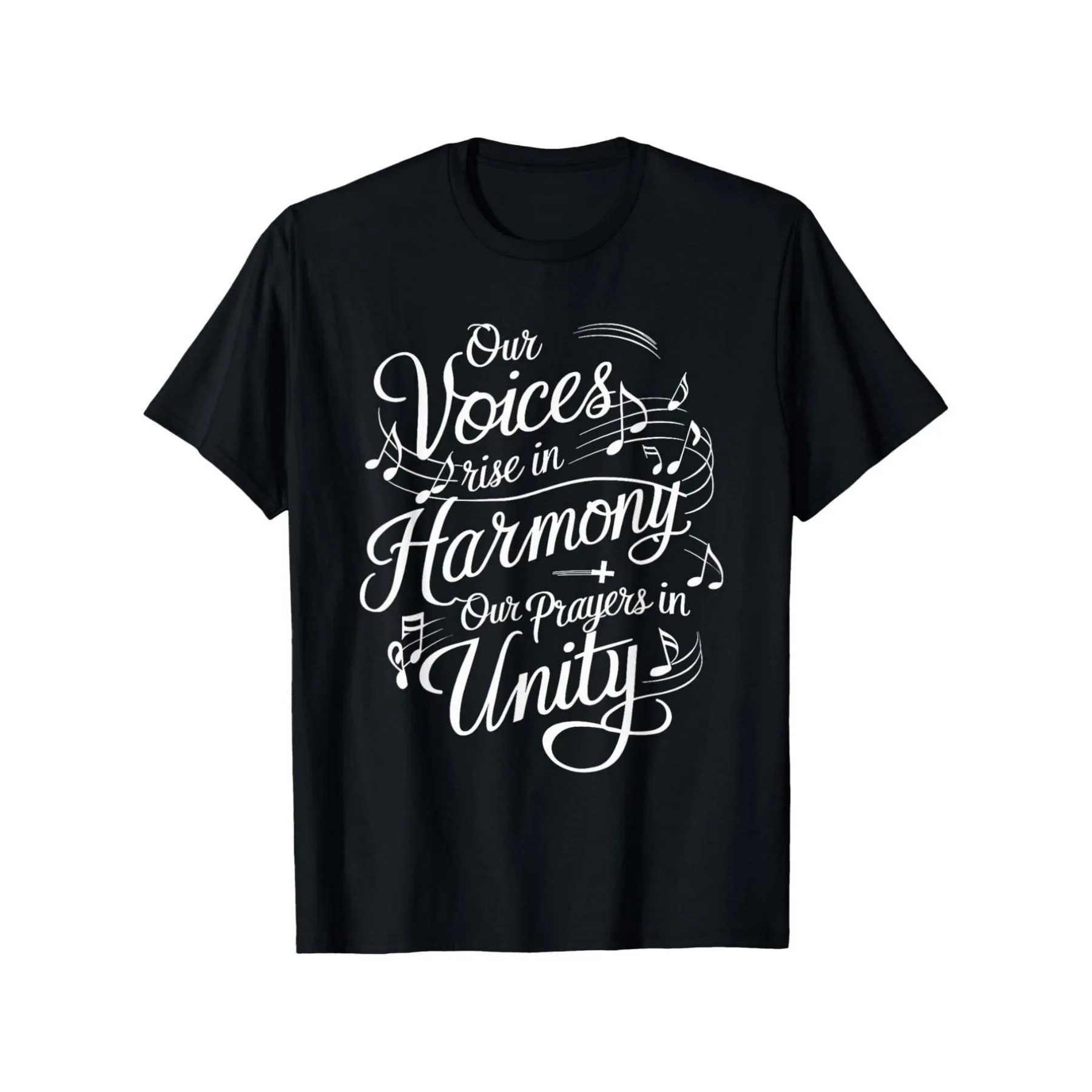 T-shirt graphique Choral Music Harmony Unity pour hommes, t-shirt décontracté en coton toutes saisons