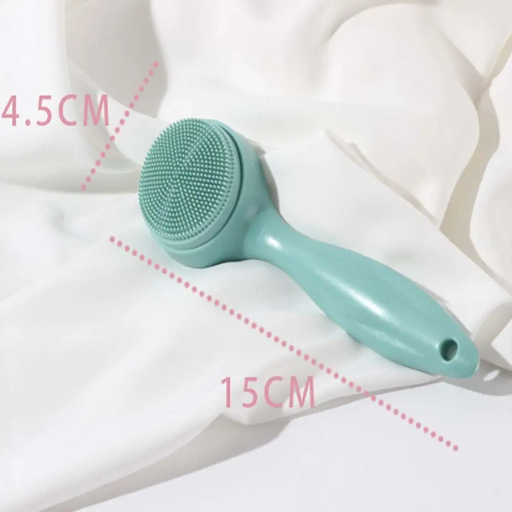 Nettoyage en profondeur élimination des points noirs brosse exfoliante à Long manche massage du visage brosse de lavage du visage brosse de nettoyage du visage en Silicone