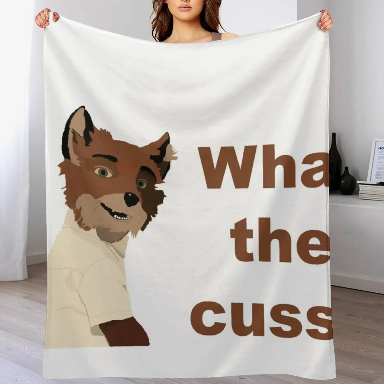 

Fantastic Mr Fox - What The Cuss Throw Blanket Warm Thermals For Travel Luxury Throw Custom Blankets