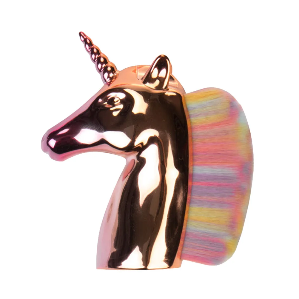 メイクアップレインボーカラーユニコーンハンドルブラシ女性用ツールパウダーブラシ美容アクセサリー