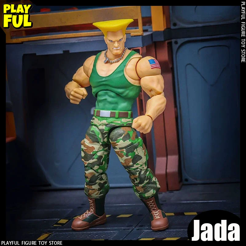 

Limited Time Special Offer Original Jada 1/12 Street Fighter Guile Anime Figure Guile Action Figure Game Peripheral Toy Kid Gift