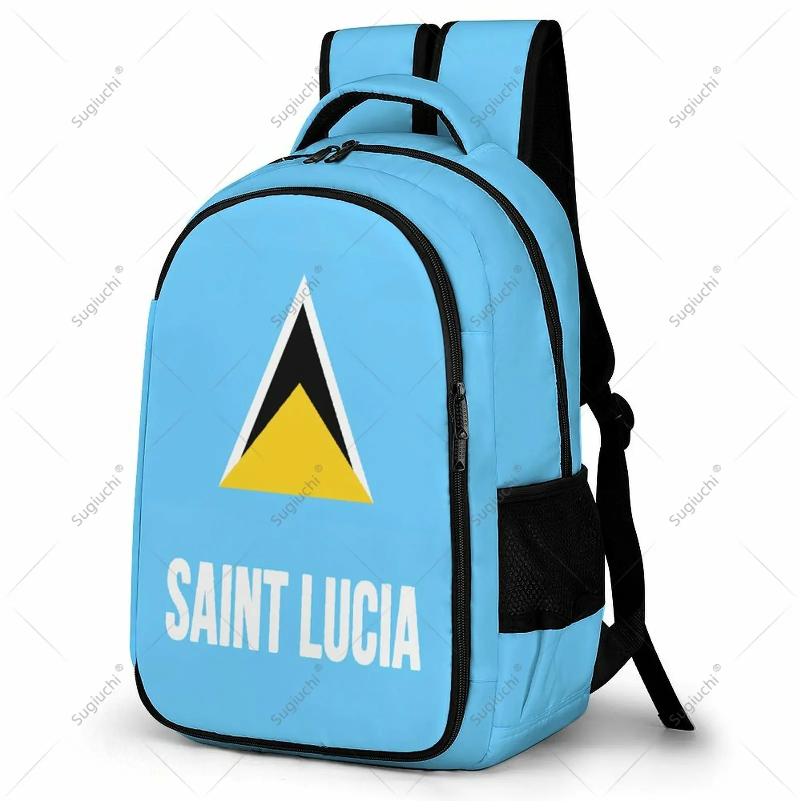 Backpack Saint Lucia Flag Student Schoolbag Smart Business Travel Leisure Backpack Laptop Back Pack Office Work Bag