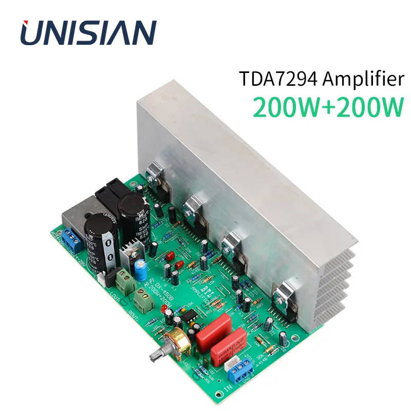 UNISIAN 200W TDA7294 Audio Amplifier Board 2.0 Channel BTL 200W+200W Class-AB High Power Amplifiers