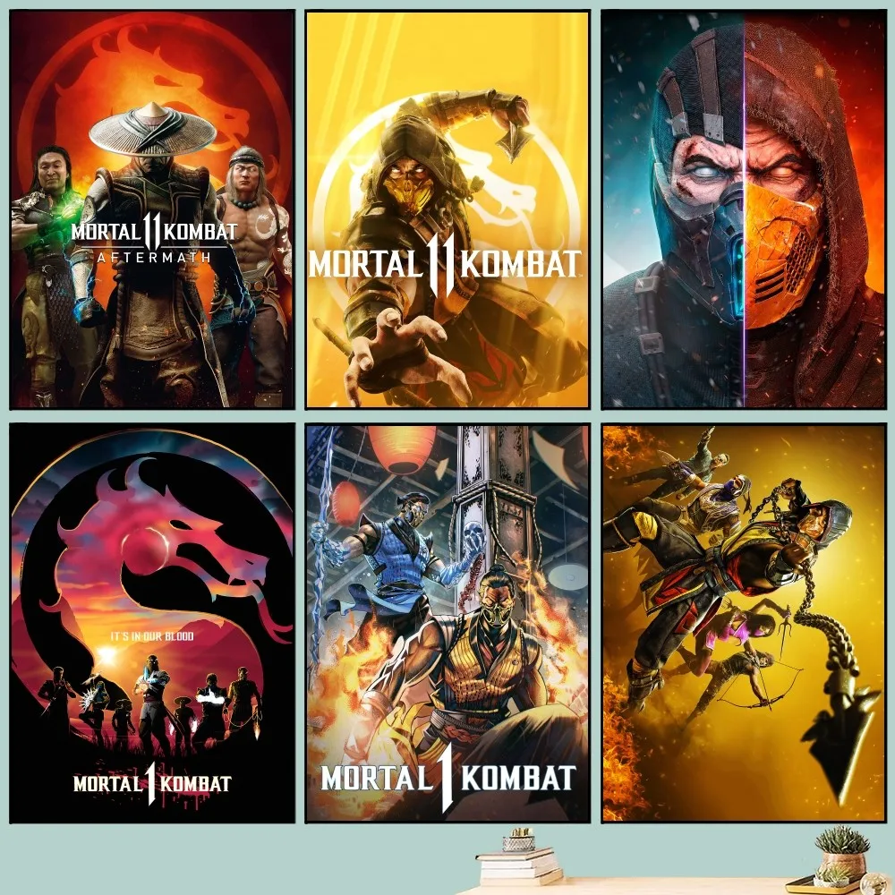 Game Mortal Kombat Poster Art Self-adhesive Art Small Poster HD Quality Poster Wall Art Painting Study Wall Decoration