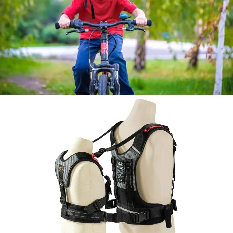 

Motorcycle Bike Child Safety Belt Reflective Cycling Back Seat Belt Front Back Dual Purpose Harness for Kids Protection