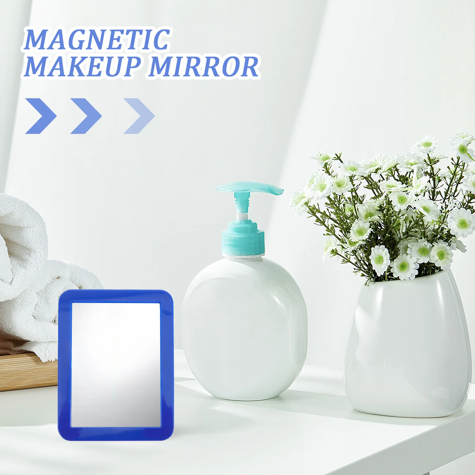 

Magnetic Makeup High Definition Vanity Mirror for Bedroom Locker Decorative Locker Mirror Sturdy Durable Plastic Frame