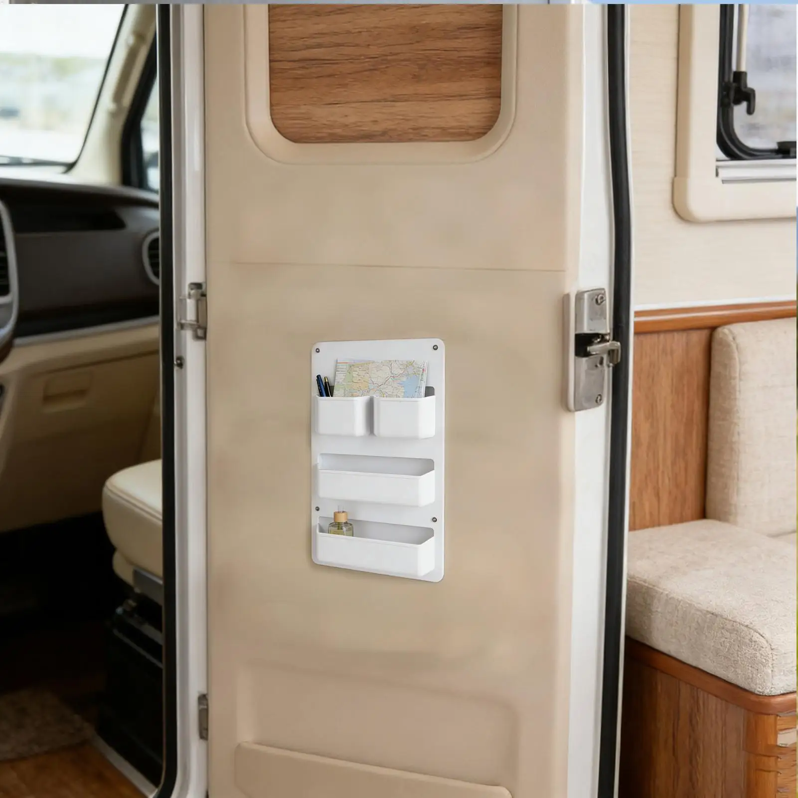 

RV Storage And Organization Waterproof Display Organizer With Screws RV Must Haves Modern Storage Box For Boat Motorhome Trailer