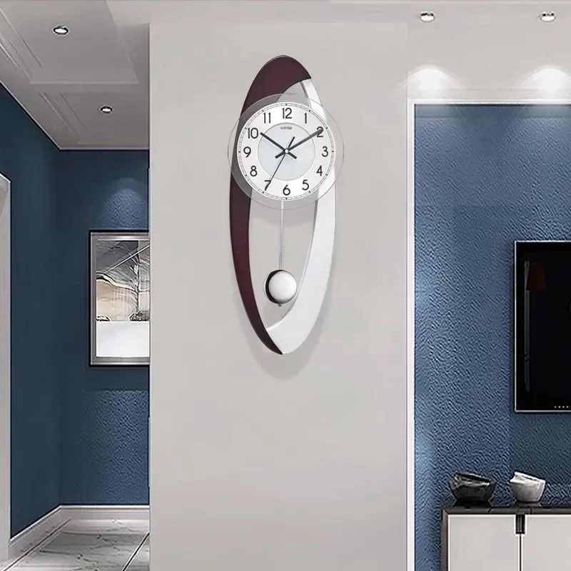 l Smooth sailing living room clock 2024 new style clock household mute simple modern luxury wall clock