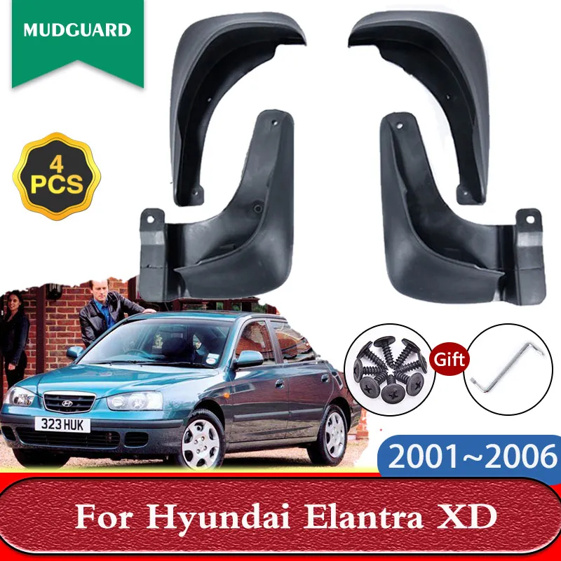 

For Hyundai Elantra Avante XD 2001 2002 2003 2004 2005 2006 4x Mudguards Car Mudflaps Splash Guards Mud Flaps Fender Accessories