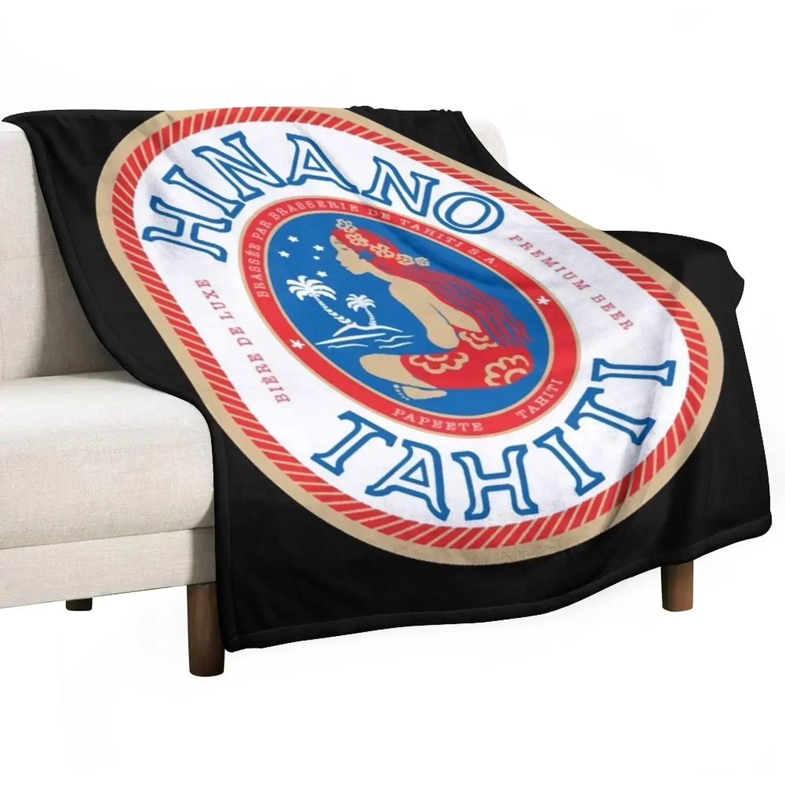 Hinano Tahiti Logo Essential Throw Blanket Quilt Warm Bed covers Blankets Sofas Of Decoration Blankets