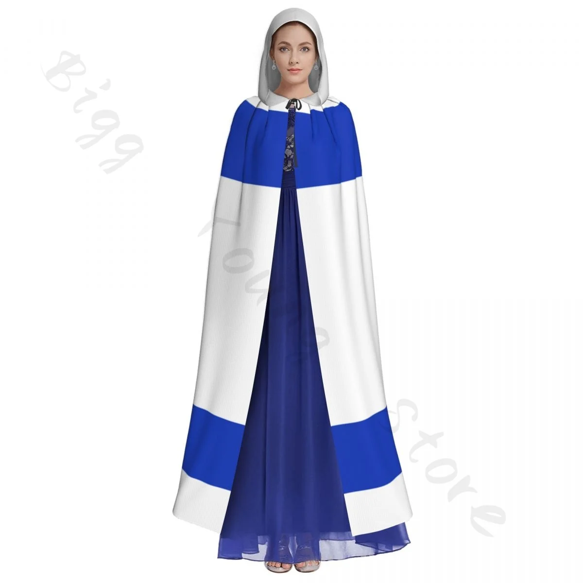 Flag Of  Israel Unisex Cloak with Hood Cloak Vampire Witch Cape Cosplay Costume