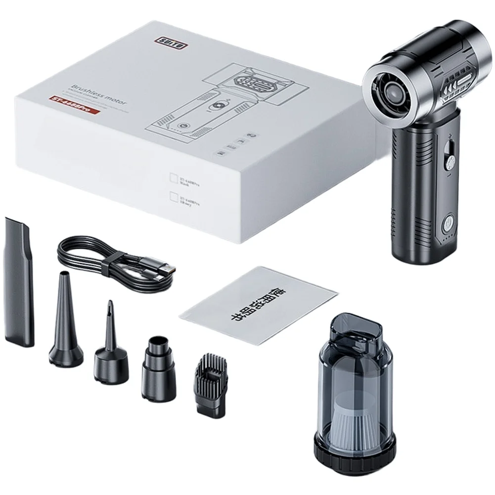 Compact Turbo Air Circulator Handheld Blower Vacuum Inflator with Large Airflow for Efficient Cleaning and Outdoor Applications