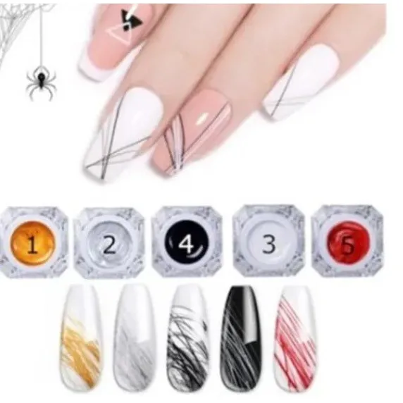 Gel X & D Spider Spider Web Led Uv Color Drawing Nails/TINTINNAILCENTER