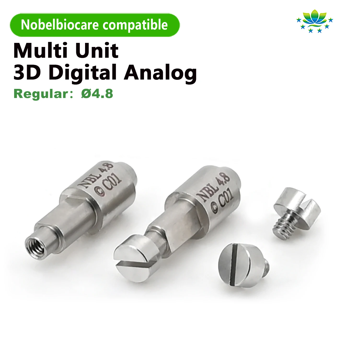 Compatible Nobel Biocare Multi Unit MUA 3D Digital Analog Lab Equipment China Manufacturer Supply for Dental Metal Products OEM